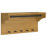 Wall-mounted Coat Rack SANDNES 87x30x42 cm Solid Wood Pine 4010473