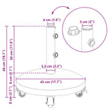 Granite Parasol Base with Wheels for 40-50 mm Pole 29 kg Black 42034377