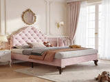 Upholstered bed 90*190 with slatted frame and Upholstered bed with height-adjustable WF309562AAP