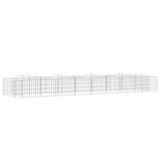 Arched Gabion Raised Bed 400x100x50 cm Galvanised Iron 153551