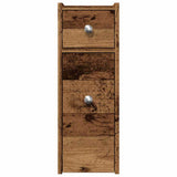 Narrow Bathroom Cupboard with Wheels Old Wood Engineered Wood 855293