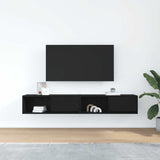 TV Cabinets 2 pcs Black Oak 80x31x25.5 cm Engineered Wood 861457