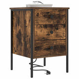 Bedside Cabinet Smoked Oak 42 x 41 x 61 cm Engineered Wood 859484