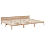 ZNTS Family Bed Frame No Mattress 270x200 cm Solid Wood Pine 3324574