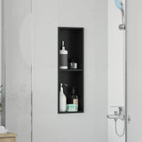 Shower Niche Black 60 x 20 x 9.5 cm Stainless Steel 42012663