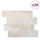Decorative Stickers 20 pcs Beige Marble 29 x 21 cm 42021243
