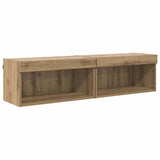 TV Cabinet Set with LED 2 pcs Artisan Oak 60 x 30 x 30 cm 882963