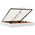 Ottoman Bed Frame without Mattress White Super King Faux Leather 3310832