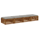 4-Piece Seat Cushions SOEST 4 pcs 100% Polyester Grey 944682