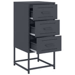 ZNTS Bedside Cabinets 2 pcs Anthracite 36x39x78 cm Steel 846583