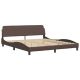 Bed Frame without Mattress "Zadar" Brown 180x200 cm Super King Faux Leather 3208200
