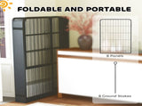 Eight-Panel Dog Playpen with Door, for Large Dogs, Indoors, Outdoors, 100cm Tall, Black T3398P349751