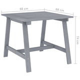 Garden Dining Table Grey 88x88x74 cm Solid Acacia Wood 312410