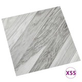 Self-adhesive Flooring Planks 55 pcs PVC 5.11 m Grey Striped 324678