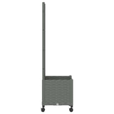 Garden Planter with Trellis&Wheels Light Grey 40 x 40 x 146 cm 3422922