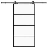 Sliding Door with Hardware Set Black 102.5x205 cm ESG Glass 3375940