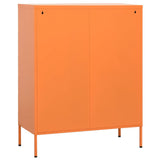 Storage Cabinet Orange Steel Medium Storage Cabinet Rectangular 336165