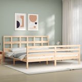 Bed Frame without Mattress 200x200 cm Solid Wood 3194851