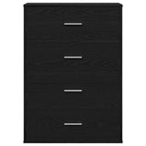 Sideboard with Drawer Black Oak 60 x 31 x 84 cm Engineered Wood 871674