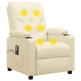 Massage Chair Cream Faux Leather 339132