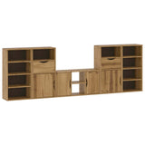 5 Piece TV Units with Storage "ODDA" Solid Wood Pine 3365370
