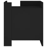 ZNTS Bedside Cabinet Black 45x50x50 cm Engineered Wood 848298