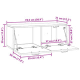 Wall-Mounted TV Cabinet White 78.5 x 31 x 30 cm Engineered Wood 898715