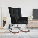 Rocking Chair Black 78 x 61 x 98 cm Velvet 42022452