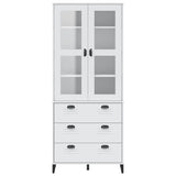 Highboard VIKEN White 80x40x190 cm Solid Wood Pine 3207150