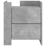 Bedside Cabinet Concrete Grey 45x50x50 cm Engineered Wood 848286