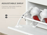 Shoe Cabinet, Slim Storage Cabinet with Drawer, 2 Flip-up Doors and Adjustable Shelf, Narrow T3398P329488