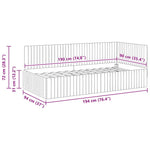Corner Bed Frame with Headboard Dark grey 90 x 190 cm Velvet 42016257