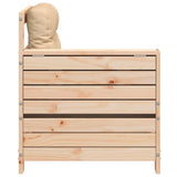 Garden Armrest Sofa with Cushion Solid Wood Pine 844913