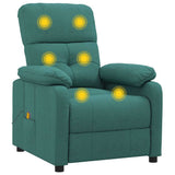 Massage Chair Dark Green Fabric 289678