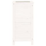 Garden Planter White 40x40x78 cm Solid Wood Pine 825276