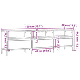 TV Cabinet Old Wood 150x30x44.5 cm Engineered Wood 857189