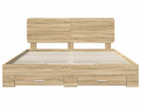 Bed Frame with Drawer Sonoma Oak 140 x 190 cm Engineered Wood 3412785