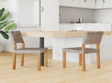 Dining Chair 2 pcs Kubu Rattan Kubu Grey 46 x 55 x 84 cm 42012424