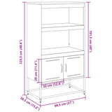 Highboard Mustard Yellow 68.5x38.5x123.5 cm Steel 846503