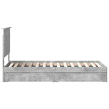 Storage Bed Concrete Grey 75 x 190 cm Engineered Wood 3411260