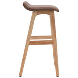 Bar Stools 2 pcs Taupe Fabric 249579