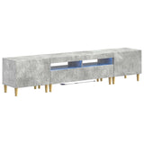 5 Piece LED TV Cabinet Concrete Grey Engineered Wood 3416760
