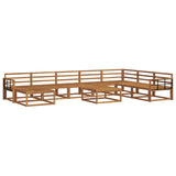 Outdoor Sofa Set 9 pcs Natural Solid Acacia Wood 3368042