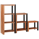 Bookshelf 3 pcs Brown 50 x 30 x 110 cm Solid Acacia Wood 3321522