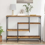 Console Table with Shelf with Storage Old wood 100 x 35 x 75 cm 863559