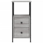 ZNTS Bedside Cabinet Grey Sonoma 34x35.5x70 cm Engineered Wood 825949