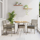Garden Dining Set 3 pcs Grey Poly rattan 3334937
