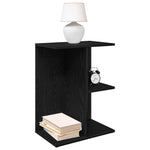 ZNTS Bedside Tables 2 pcs Black Oak 46.5x29x61 cm Engineered Wood 858653