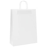 Paper Bags 250 pcs with Handles White 32x12x42 cm 4101620
