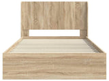 Bed Frame with Storage and Headboard Sonoma Oak 100 x 200 cm 3414143